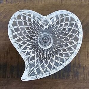 Vintage Heart-Shaped Glass Ring Holder